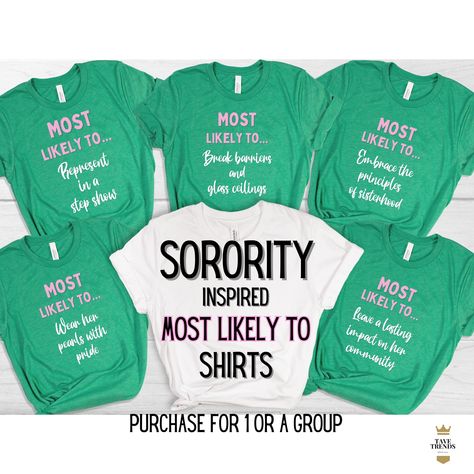 Greek Week Shirts, Alpha Kappa Alpha Gifts, Sorority Rush Shirts, Sorority Recruitment Shirts, Black Sorority, Rush Shirts, Greek Week, Bid Day Shirts, Big Little Shirts