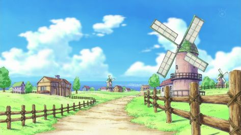 Bonney One Piece, Fantasy Village, Anime Places, One Piece World, Scenery Background, Anime One, Anime Scenery Wallpaper, One Piece Manga, One Piece Anime