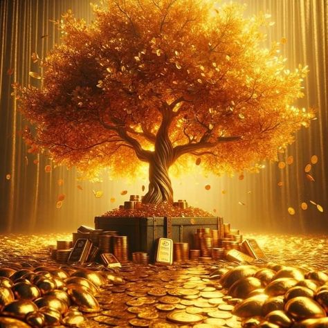 Golden Tree Wallpaper, Money Tree Wallpaper, Gold Tree Wallpaper, Feng Shui Wallpaper, Lucky Wallpaper, Wallpaper Photo Gallery, Money Images, Golden Tree, Lovely Flowers Wallpaper