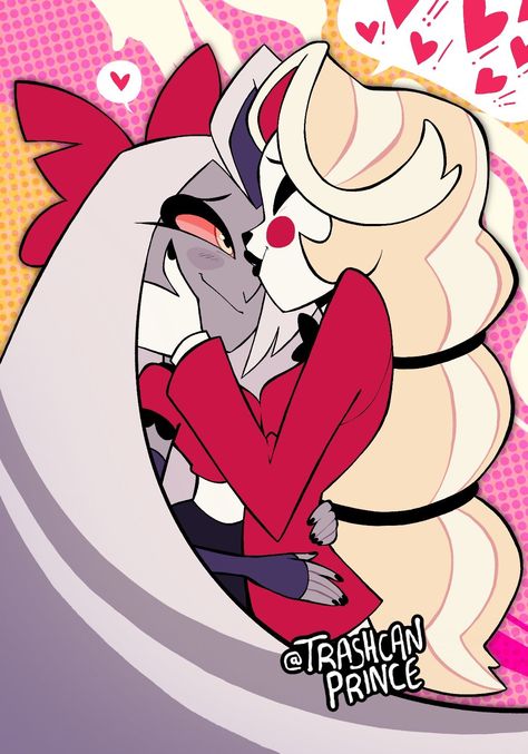 Hazbin Hotel Charlie X Vaggie, Charlie X Vaggie, Hazbin Hotel Fanart, Hazbin Hotel Charlie, Hotel Trivago, Vivziepop Hazbin Hotel, Art Style Inspiration, Hotel Art, Anime Ships