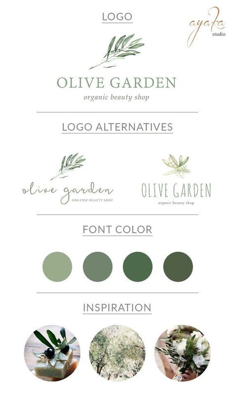 Olive Branch Logo, Olive Logo, Botanical Logo, Rustic Logo, Logo Fleur, Small Business Logo, Branding Mood Board, Grafic Design, Brand Kit