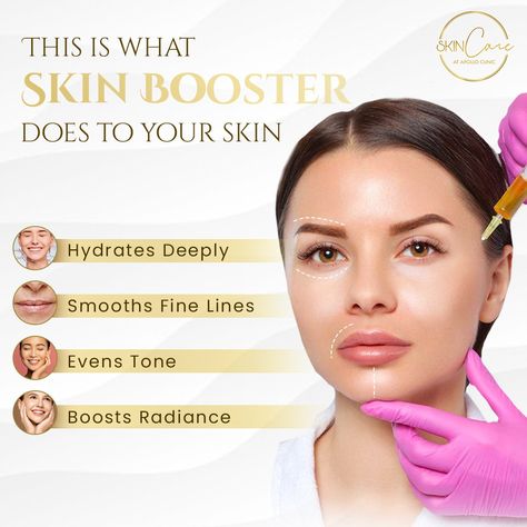 Know more about the benefits of Skin boosters and dive deep into your skincare routine 🥽🧏. 🌸 Hydrates Deeply: Fulfil your skin's thirst with deep hydration, smoothing away fine lines for a youthful glow that shines from within ✨. 🌸Smooths Fine Lines: Our formula works as magic, making your skin smoother and more supple than ever before 💆. 🌸Even Tones: Achieve complexion perfection with even-toned skin that radiates confidence and beauty 🥰. 🌸 Boosts Radiance: Shine bright like a star when ... Skin Booster, Social Media Branding Design, Skin Care Benefits, Botox Fillers, Clear Skin Tips, Perfect Complexion, Aesthetic Clinic, Skin Care Clinic, Skin Clinic