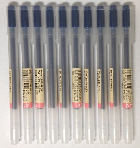 PRICES MAY VARY. MUJI Japan gel ink(aqueous pigment ink) 0.7mm ballpoint pen 10pcs set. Made in Japan. Muji Products, Good Pens, Muji Pens, Best Pens, Ballpoint Pens, Office Products, Pigment Ink, Ballpoint Pen, Gel Pens