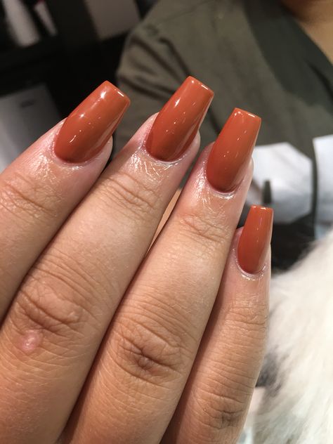 Orange Nail Color, Orange Nails Fall, Fall Pedicures, Nail Art Orange, Orange Nail Art, Orange Acrylic Nails, Brown French, Orange Nail Designs, Orange Nail