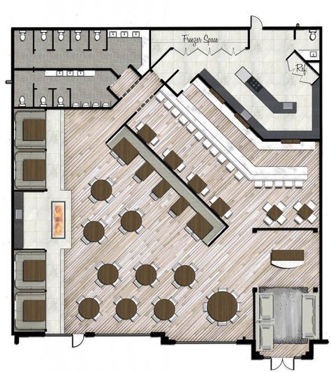 Cafe Floor Plan, Design Cibo, Cafe Plan, Restaurant Floor Plan, Cafeteria Design, Restaurant Layout, Restaurant Counter, Restaurant Plan, Café Design