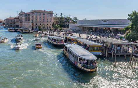 Vaporetti outside Venice railway station Italy Cruise, Tour Of Italy, Venice Travel, Italy Tours, Frequent Traveler, Architectural Photography, Cruise Port, Grand Canal, Shore Excursions