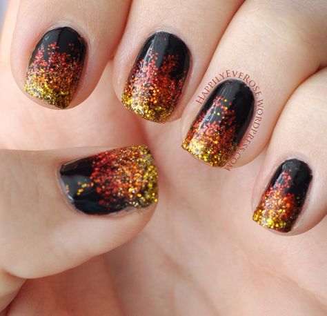 Hunger Games Catching Fire Nail art glitter design Hunger Games Nails, Fall Nail Art Designs, Hunger Games Catching Fire, Seasonal Nails, Glitter Design, Thanksgiving Nails, Fall Nail Art, Catching Fire, Fire Nails