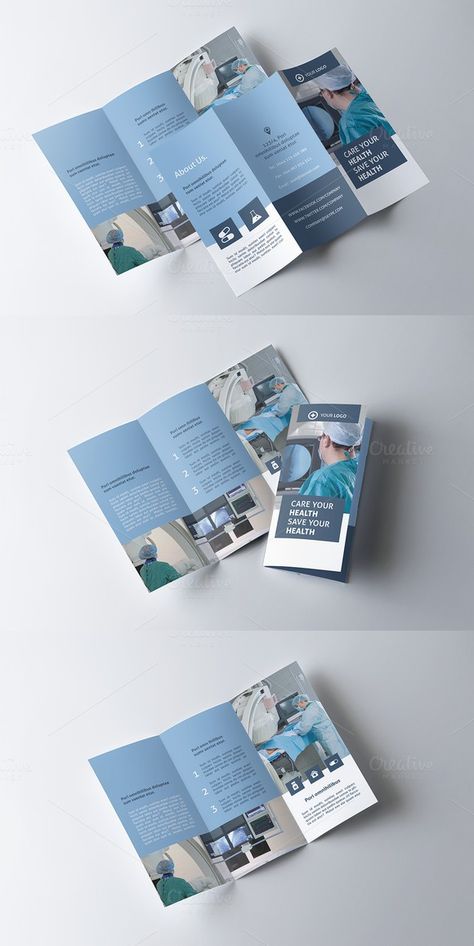 Medicine Tri-fold Brochure HPA Minimalist Brochure Design Layout, Print Layout Design, Leaflet Design Ideas, Medical Flyer Design, Educational Brochure, Medical Flyer, Medical Brochure, Brochure Design Creative, 브로셔 디자인