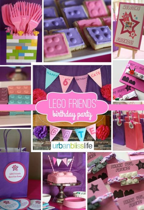 Lego Friends Birthday Party Planning Tips and Party Ideas Lego Friends Cupcakes, Duplo Birthday Party, Lego Girls Birthday Party, Girls Lego Party, Lego Friends Birthday Party, Lego Friends Birthday, Lego Friends Party, Friends Birthday Party, Lego Themed Party