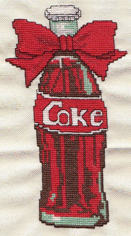 Coca Cola Always Coca Cola, Plastic Canvas Ornaments, Cross Stitch Kitchen, Plastic Canvas Patterns Free, Coke Bottle, To Get, Plastic Canvas Crafts, Cross Stitch Patterns Free, Perler Bead Patterns