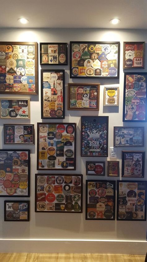 Coasters Display Ideas, Beer Coaster Display, Brewery Stickers Display, Beer Mat Display, Brewery Sticker Display Ideas, Coaster Collection Display, Sticker Collection Display Ideas, Stickers Collection Display, Beer Coaster Art