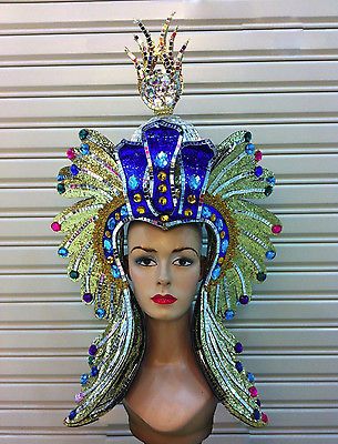 Cleopatra Cabaret Showgirl Headdress Egypt Cleopatra, Showgirl Headdress, Victoria Secret Angel Wings, Showgirl Costume, Samba Costume, Circus Costume, Spider Girl, Victoria Secret Angels, Drag Queens