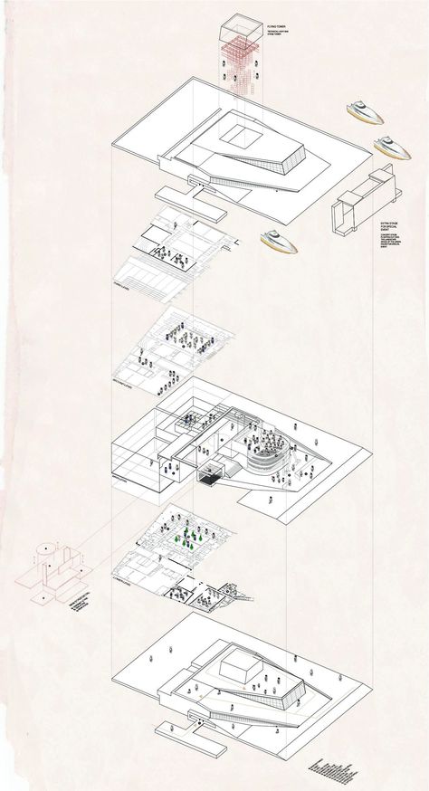 Oslo Opera House Architecture, Oslo Opera House Diagram, Explode Diagram, House Isometric, People In Space, Norwegian Architecture, Oslo Opera House, Lines Drawing, Theater Architecture