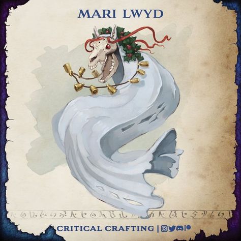 Horse Monster, Dungeons And Dragons Monsters, Undead Horse, Christmas Dnd, Mari Lwyd, Christmas Campaign, D D Items, D D Monsters, Dnd 5e Homebrew