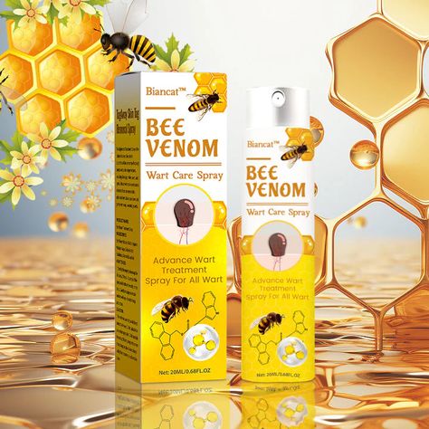 Biancat™ Bee Venom Wart Care Spray Bee Venom Therapy, Bee Spray, Art Picasso, Mole Removal, Bee Venom, Skin Tags, Flawless Skin, Daily Deals, Venom