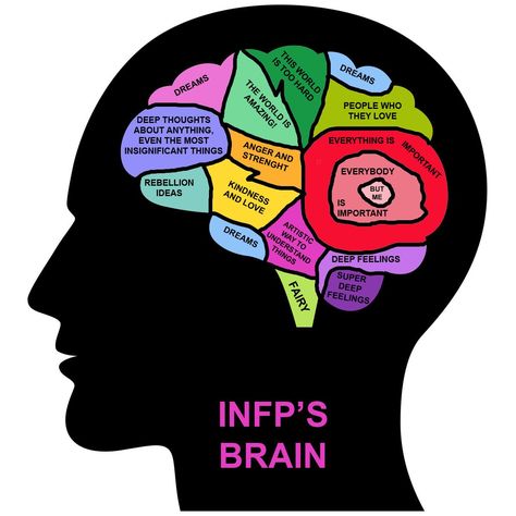 INFP's brain Infp T Personality, Personalidad Infj, Infp Personality Type, Personality Psychology, Infp Personality, Myers Briggs Personality Types, Infp T, Myers–briggs Type Indicator, Myers Briggs Type