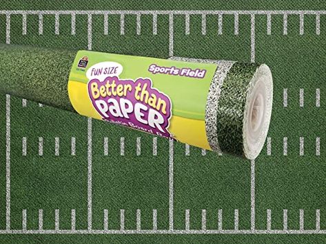 Amazon.com : Fun Size Sports Field Better Than Paper® Bulletin Board Roll : Office Products Football Bulletin Boards, Sports Bulletin Boards, Refurbished Desk, Better Than Paper, Sports Classroom, Mindfulness Classroom, Stylish Background, Bulletin Board Paper, Build A Story