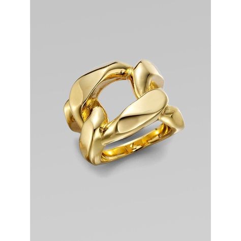 Michael Kors Structured Chain Link Ring/Goldtone ($65) found on Polyvore Chain Link Ring, Link Ring, Women's Rings, Wrist Wear, Linking Rings, Rings Jewelry, Chain Ring, Rings For Women, Weekender Bag