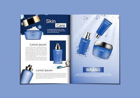 Vector magazine of skin care products | Premium Vector #Freepik #vector #cosmetics-cream #skin-product #cosmetics-skincare #care-products Skincare Brochure, Life Study, Cosmetics Skincare, Skin Care Products, Small Business Marketing, Business Marketing, Care Products, Premium Vector, Graphic Resources