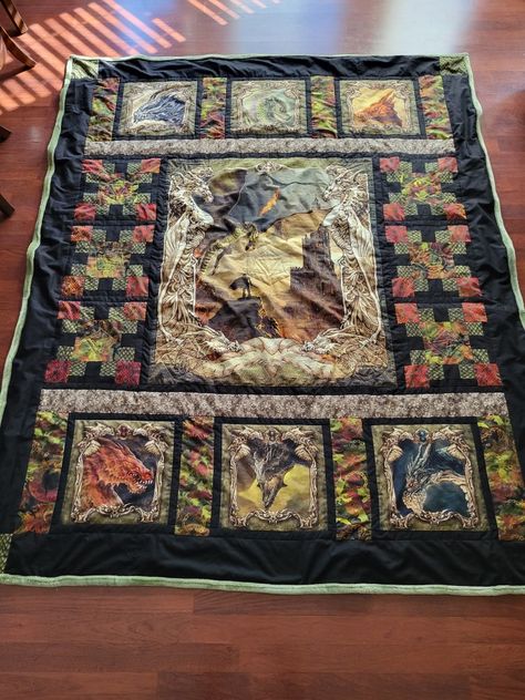 Dnd Quilt, Dragon Quilt, Twin Quilt Size, Dragon Crafts, Quilt Ideas, Quilt Sewing, Bed Covers, Dungeons And Dragons, Quilt Patterns