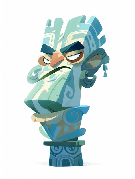 Tiki Character, الفن الرقمي, Logo Character, Concept Art Tutorial, Print Design Art, Graffiti Style Art, Concept Art Character, Game Concept Art, Doodle Art Designs