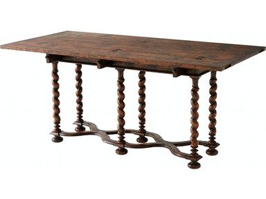 Dining Table Sizes, Traditional Dining Tables, Dining Table Online, Living Room Console, Drop Leaf Dining Table, William And Mary, Luxury Furniture Brands, Theodore Alexander, Reclaimed Oak