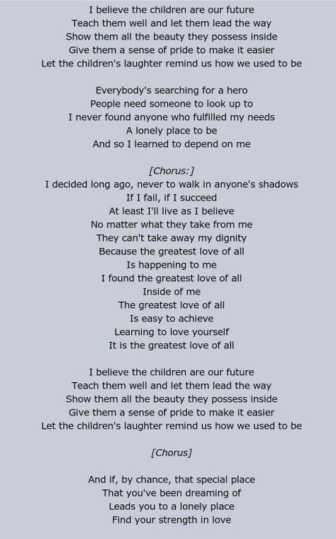 Greatest love of all ~ "I decided long ago Never to walk in anyone's shadow! If I fail if I succeed at least I'll live as I believe! No matter what they take from me they can't take away my dignity!" Greatest Love Of All Whitney Houston, Whitney Houston Lyrics, Inspirational Song Lyrics, The Greatest Love Of All, Greatest Love Of All, Christian Lyrics, The Greatest Love, Christian Song Lyrics, Great Song Lyrics
