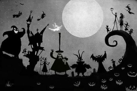 Nightmare before Christmas Nightmare Before Christmas Wallpaper, Nightmare Before Christmas Decorations, Tim Burton Style, Tim Burton Films, Nightmare Before Christmas Halloween, Tim Burton Movie, Wallpaper Animes, Fete Halloween, Halloween Town