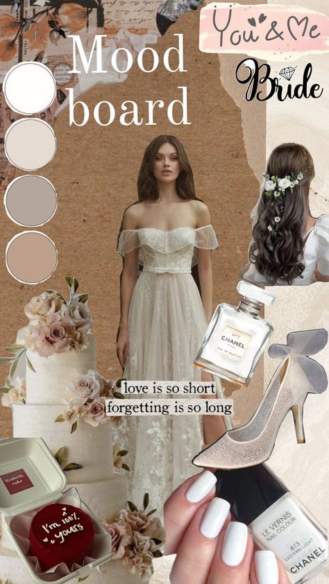 #moodboards Paris Love, Bridal Dress, Mood Boards, Nail Colors, Bridal Dresses, Mood Board, Quick Saves