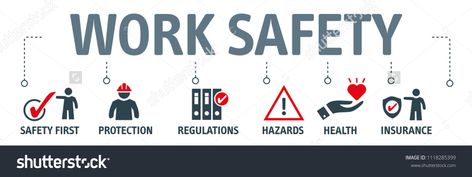 Banner work safety concept, hazards, protections, health and regulations with keywords and icons #Ad , #AFFILIATE, #concept#hazards#safety#Banner Safety Banner Design, Safety Graphic Design, Environment Images, Construction Site Safety, Environmental Health And Safety, Work Poster, Best Banner Design, Safety Week, National Safety