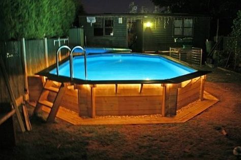 Lower Lighting Small Above Ground Pool, Pool Dekor, Mini Piscina, Piscina Intex, Oberirdische Pools, Oval Pool, Pool Deck Plans, Best Above Ground Pool, Swimming Pool Decks