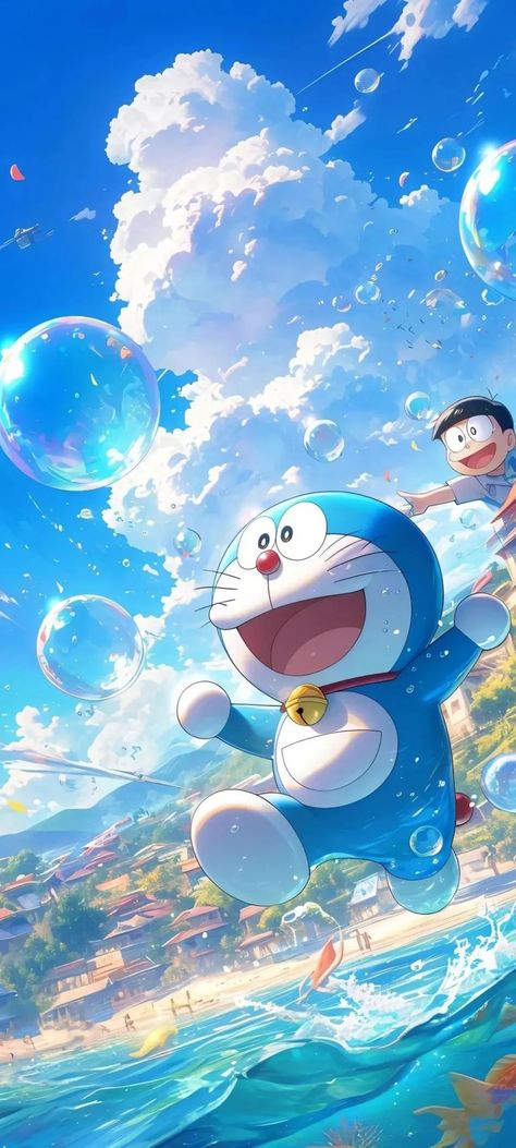 Doraemon And Friends, Doraemon And Nobita Friendship Wallpaper, Cartoon Wall Painting, Friendship Wallpaper, Sinchan Wallpaper, Cute Iphone Wallpaper Tumblr, Cat Phone Wallpaper, Doremon Cartoon, Anime Lock Screen Wallpapers