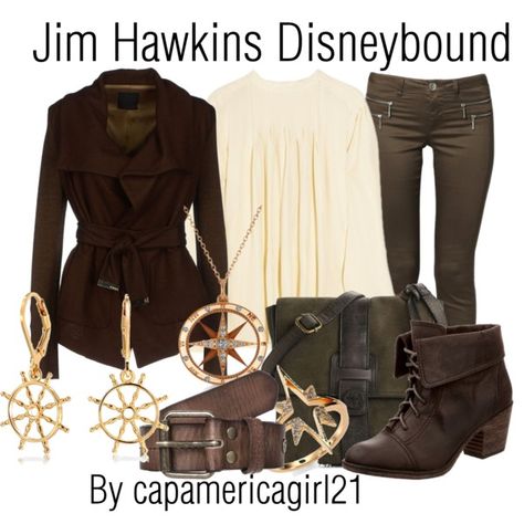 Jim Hawkins Disneybound by capamericagirl21 on Polyvore. Treasure Planet Costume Room, Bounding Outfits, Planet Clothing, Belle Dresses, Jim Hawkins, Character Fashion, Disney Inspired Fashion, Interesting Outfits, Disney Bounding