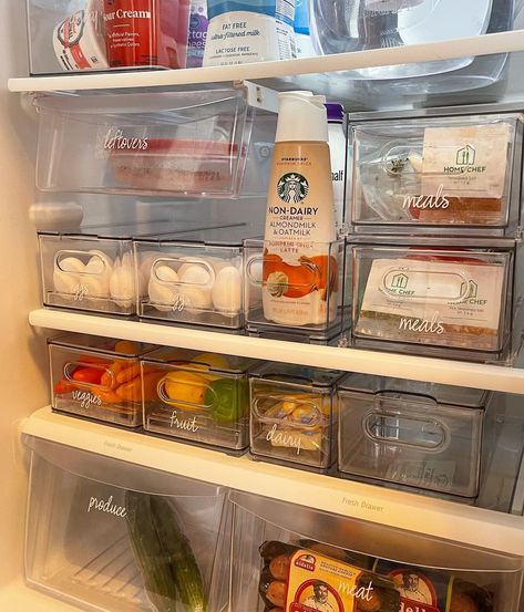 The Home Edit storage drawers are perfectly stackable to make the most of your fridge space 🤩 What healthy food are you stocking your fridge with for the new year? @thehomeedit #iDLiveSimply Fridge Storage Drawers, Fridge Goals Snacks, Healthy Fridge Goals, Fridge Goals Healthy Food, Full Fridge Goals, Fridge Goals, Uncluttered Kitchen, Full Fridge, Healthy Fridge