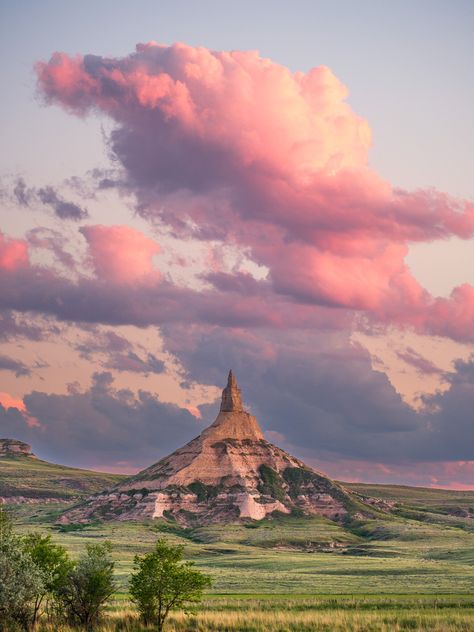 Nebraska has some iconic locations, and Chimney Rock in the western part of the state is definitely one of those! This was taken at sunset, and the birds were chirping all around us while the coyotes called out in the distance.  An amazing scene.  --- In addition to Canvas, I offer two amazing paper options for this print. They are both heirloom-quality art prints produced on the finest fine-art papers. I offer 100% guaranteed quality satisfaction - these prints are AMAZING.  Canvas for extra-large options come unframed and not ready to hang.  The options:  1 - Luster - This is a mix between gloss and matte papers with a soft sheen. Luster paper is fantastic for its glare-resistant property while retaining the vibrant, glowing colors in a piece. Colors pop on this paper!   2 - Rich Matte P Chimney Rock Nebraska, Lined Drawing, Chimney Rock, Landscape Art Painting, Gifts For Photographers, Beautiful Landscape Wallpaper, Not Ready, San Antonio Tx, Landscape Wallpaper