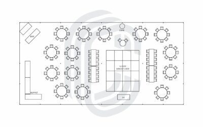 Tent Layouts for 75-150 Guests | Collective Event Group m Tent Wedding Layout, Wedding Layout, Tent Wedding, Dance Floor, Tent, Wedding Ideas, Layout, Bar