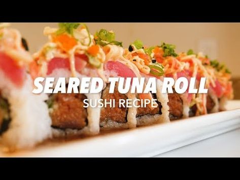 (1604) Making The Best Seared Tuna Sushi Roll - YouTube Tuna Sushi Rolls, Tuna Roll, Tuna Sushi, Seared Tuna, Easy Rolls, Sushi Roll, Sushi Recipes, Sushi Rolls, Beautiful Dishes