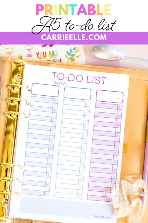 Printable A5 To-Do List To Do List Printable Free, Printable Day Planner, Free Printables Organization, To Do List Printable, Goal Setting Template, A5 Planner Inserts, A5 Printables, Cross Stitch Magazines, Meal Planning Printable