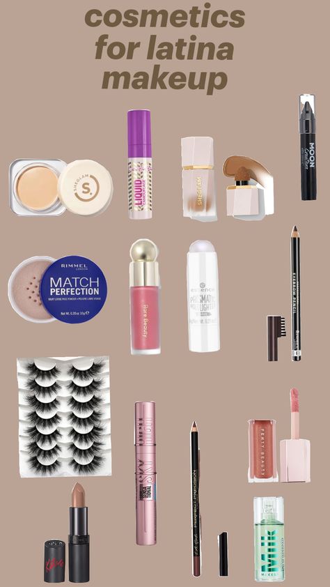 #latinamakeup #makeup #latina #trend Latina Makeup Products List, Simple Latina Makeup, Latina Makeup Products, Latina Make Up, Latin Makeup, 1950s Makeup, Cinderella Quinceanera, Latina Baddie, Latina Aesthetic