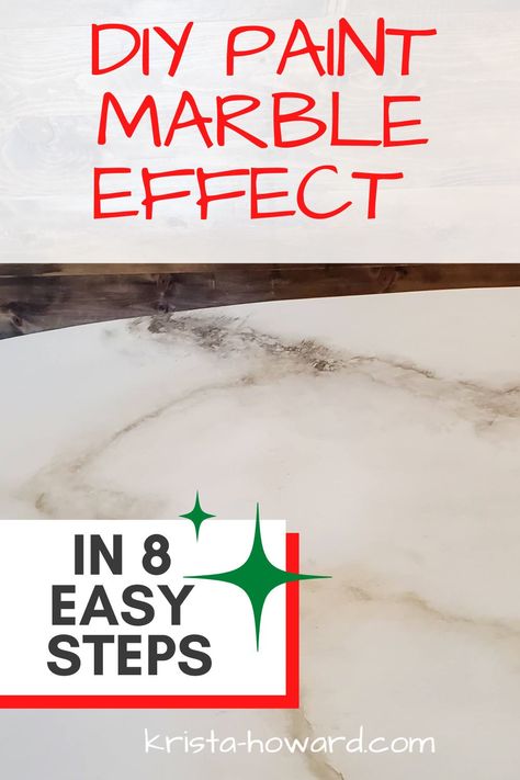 How To Paint Faux Marble On Tile, Diy Marble Painting Wall, Diy Marble Paint, Faux Marble Countertop Diy, Painting Marble Effect, How To Paint Faux Marble, How To Paint Marble, How To Marble Paint, Chalk Paint Countertops Diy