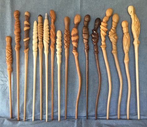 Diy Wizard Wand, Wand Carving, Wizard Cosplay, Hand Carved Walking Sticks, Wooden Wand, Wizard Wand, Wooden Display Stand, Diy Wand, Wooden Canes