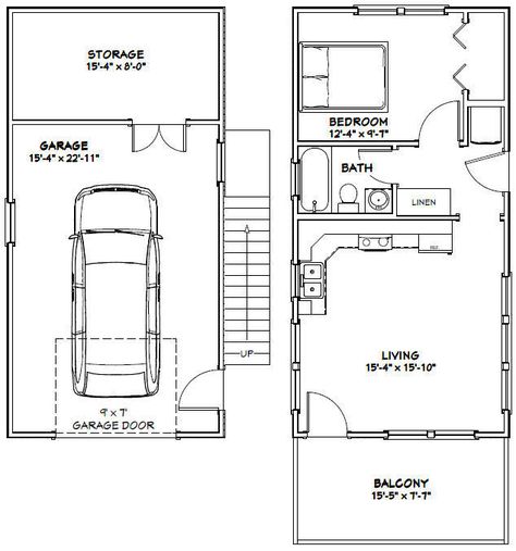 16x32 Tiny House -- PDF Floor Plan -- 647 sq ft -- Model 9G 2 • $29.99 16 X 32 Floor Plans, Floor Plans Tiny House, Generator Shed, Bed Frame Plans, 1 Car Garage, Free Shed Plans, Run In Shed, Garage Apartment Plans, Wooden Boat Plans