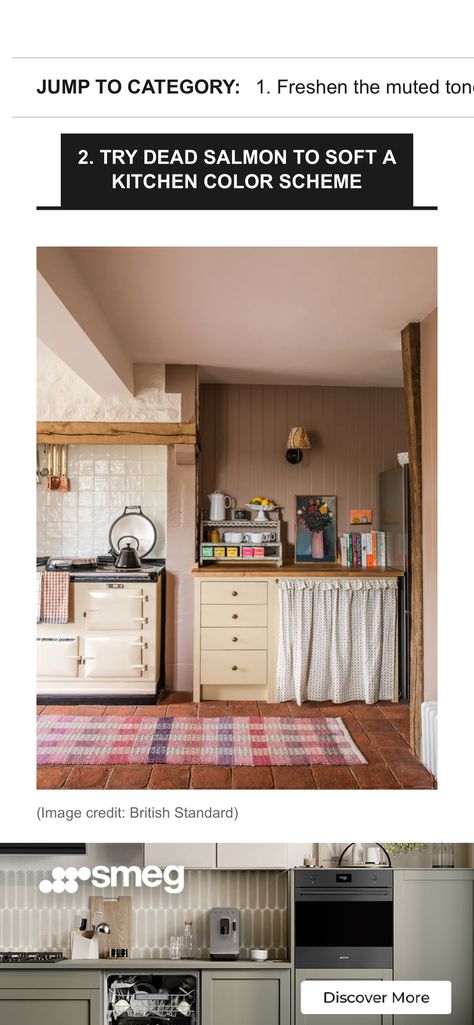 Dead Salmon by Farrow & Ball is a bestseller, it's versatile, timeless and can work with any room and any style Smoked Trout Farrow And Ball, Dead Salmon Farrow And Ball, Dead Salmon, Earthy Pink, Smoked Trout, Interior Design Advice, Kitchen Colour Schemes, Farrow And Ball, Kitchen Color