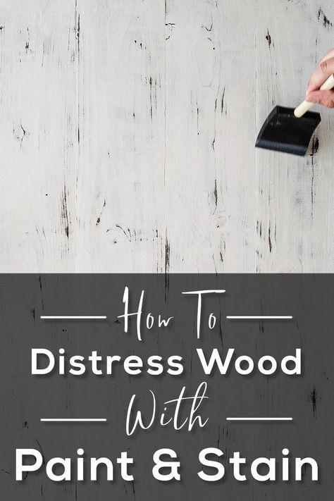 White painted wood that has been distressed by hand How To Distress Wood With Stain, Painting Over Stained Wood, Color Washed Wood, Stain Over Paint, Distress Wood, Distressing Painted Wood, Distressed Furniture Diy, Diy Wood Stain, Diy Furniture Makeover Ideas