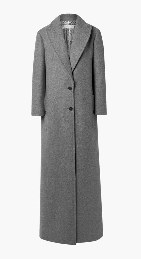 Styling Coats, Wool Maxi Coat, Lapel Coat, Long Winter Coats, Long Wool Coat, Royal Outfits, Maxi Coat, Classy Aesthetic, Grey Coat