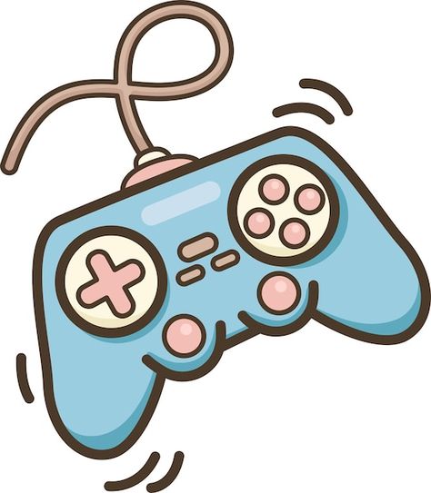 Vector a vector of a video game controll... | Premium Vector #Freepik #vector #gaming-controller #game-control #gamepad #gaming-console Video Games Illustration, Game Controller Art, Neon Png, Game Decor, Playstation Controller, Game Icons, Gaming Stuff, Gaming Controller, Game Illustration