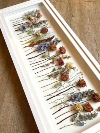 40 Magical Dried Flower Crafts - Craftionary Ideas With Dry Flowers, Dried Out Flowers Decor, Diy Dried Flower Shadow Box Ideas, What To Do With Wedding Bouquet Dried Flowers, Ways To Preserve Dried Flowers, Gifts With Pressed Flowers, Diy Flower Drying, Framing Dried Flowers Diy, Dry Flower Projects