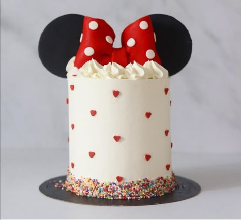 Mickey Minnie Cake Ideas, Mickey Mini Cake, Red Minnie Cake, Minnie Mouse Mini Cake, 2nd Birthday Cake Minnie Mouse, Mickey Mouse And Minnie Mouse Cake, Mini Mickey Mouse Cake, Mickey And Minnie Birthday Party Ideas, Pastel Minnie Mouse Cake