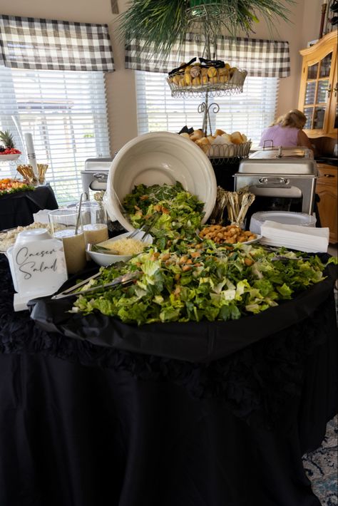 Appetizer Displays Presentation, Salad Buffet Display Presentation, Food Arrangement Ideas Buffet Tables Wedding Reception, Salad Bar Display Presentation, Salad Bar Decoration Ideas, Salad Display Ideas Presentation, Salad Table Display Buffet, Salad Bar At Wedding, Chicken Salad Display Ideas