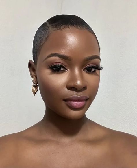 Short Natural Haircut For Black Women, Brown Short Hair Black Women, Black Women Buzzcut, Brush Cut For Black Women, Short Hair Styles For Black Women, Short Hairstyle For Black Women, Different Short Haircuts, Low Cut Hair Black Women, Black Ladies Haircut